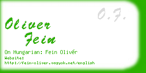 oliver fein business card